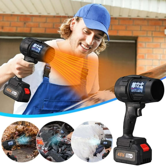 Tgbvmt High-Power Car Wash Blower, Lithium Battery Powered Turbine for Water Blowing & Snow Removal, Efficient Cleaning for Car Exterior, Portable & Versatile for All Seasons