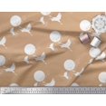 thumbnail image 3 of Soimoi Velvet Fabric Bamboo Tree,Moon & Stork Bird Print Fabric by Yard 58 Inch Wide, 3 of 3