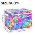 thumbnail image 5 of Yayeee Collapsible Cube Storage Bin with Lid Fabric Closet Decorative Basket with Handles, Vibrant Geometric Pattern, 5 of 7
