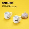 thumbnail image 5 of Creamer Pitcher with Handle,Ceramics Milk Creamer Container for Milk,Coffee,Sauce,Microwave Safe, White (3-Ounce, Set/2), 5 of 7