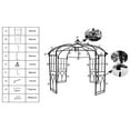 thumbnail image 4 of Danolapsi 8.8 FT Elegant Birdcage Shape Garden Arch, Sturdy Steel Wedding Arbor for Outdoor Ceremony, Romantic Pavilion for Climbing Plants, Black Metal Pergola for Patio, Backyard, Lawn Decor, 4 of 4
