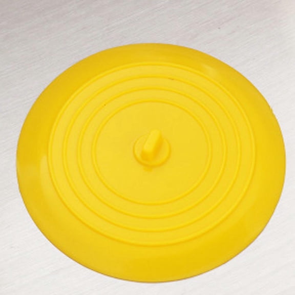 Masteelf Round Floor Drain Plug with , Yellow Bathroom Sewer Cover, Anti-Clog Drain Protector