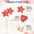 thumbnail image 3 of Uxcell Star Cupcake sticks Mini Cupcake Picks for Birthday 30 Pack Red, 3 of 7