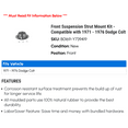 thumbnail image 2 of Front Suspension Strut Mount Kit - Compatible with 1971 - 1976 Dodge Colt 1972 1973 1974 1975, 2 of 2