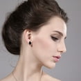 thumbnail image 3 of Gem Stone King 1.41 Ct Oval Black Onyx G/H Lab Grown Diamond 14K Yellow Gold Earrings, 3 of 3