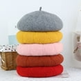 thumbnail image 2 of CoCopeaunts Autumn Winter Warm Wool Beret Hat Women Artist Beret Women Painter Hat Girls Berets Female Warm Cap Beanies, 2 of 6