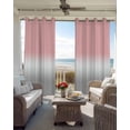 thumbnail image 4 of Pink White Grey Ombre Blackout Curtains 45 Inches Long for Bedroom, Modern Abstract Aesthetics Thermal Insulated Room Darkening Black Out Window Curtain Panels Grommet Drapes for Living Room, 4 of 8