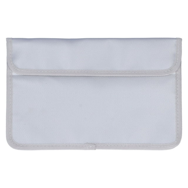 27x17.5cm Fireproof Document Bag Pouch Waterproof Portable File Bag with Double Zipper