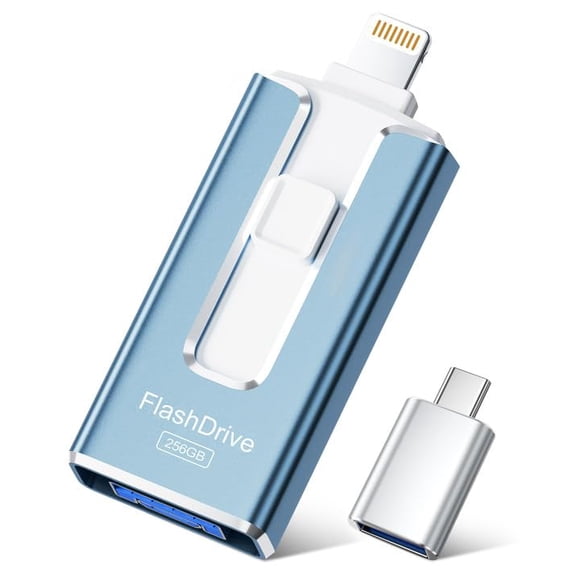 Memoria USB SUDEHO de 256 GB con certificación MFi y conector Lightning