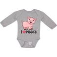 thumbnail image 3 of Inktastic I Love Piggies- cute pig Boys or Girls Long Sleeve Baby Bodysuit, 3 of 5
