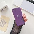 thumbnail image 4 of Compatible with iPhone 7/8/SE 2020/SE 2022 Case for Women Girls, Cute Love Heart Pattern Soft Slim TPU Protective Bumper Phone Case for iPhone 7/8/SE 2020 4.7＂ - Deep Purple, 4 of 14