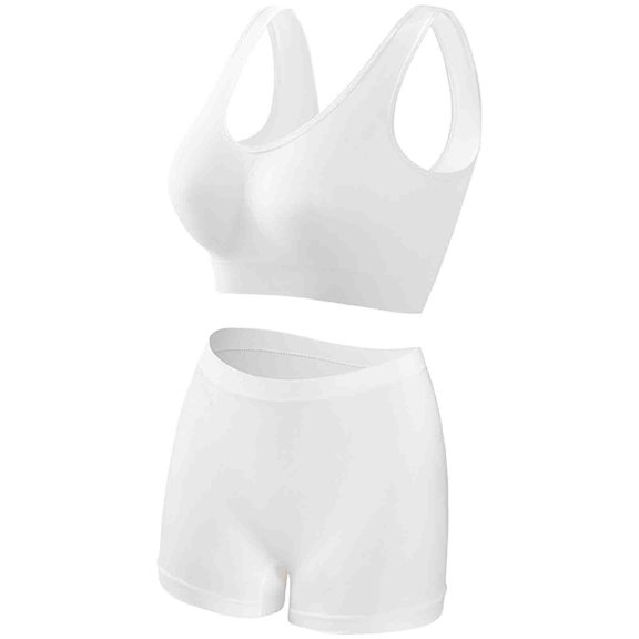Njoeus Bras Bralettes for Women with Support Women's Wire Free Push Up Bras Seamless Comfort Breathable Wireless Sports Bra and Panty Sets for Women Underwear Set Push Up Sports Bras for Women
