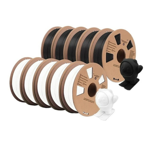 Filament PLA+ pour Imprimante 3D, 1,75 mm 10 Rouleaux Matériaux d'Impression 3D pour Imprimante 3D et Stylo 3D, Expérience d'Impression Plus Fluide