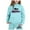 Light Blue, variant on WOYY Toddler Girls Outfits Florida Printed Long Sleeve Hoodie and Sweatpants Sweatsuit