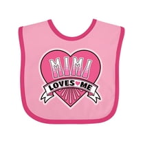 Inktastic Mimi Loves Me Girls Granddaughter Girls Baby Bib