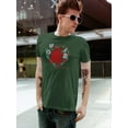 thumbnail image 2 of Realistic Heart W Flowers T-Shirt Men -Image by Shutterstock, Male 4X-Large, 2 of 4