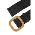 thumbnail image 2 of INSPIRE CHIC Women's Stretch Woven Belts Retro Wide Waist Belts Square Buckle Black, 2 of 4