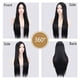 thumbnail image 4 of Vogacara Pelucas sintéticas para cabello de aspecto Natural, peluca sintética resistente, peluca de pelo largo y liso, fácil de usar Cuidado del cabello 9582-18, 4 of 6