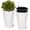 White, variant on Set of 2 Tall Planters with Wheels - 22.4 Inch Large Flower Pot for Patio, Deck, and Living Room