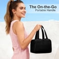 thumbnail image 2 of Gynky Makeup Bags Puffy Travel Toiletry Bag for Women, Lightweight Large Wide-Open Travel Bag Cosmetic Organizer Bag with Handle Water-Resistant Travel Essentials for Toiletries Accessories, Black, 2 of 10