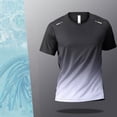 thumbnail image 2 of NIEWTR Men's Workout Quick Dry T-Shirts Short Sleeve Lightweight Stretch Sport Shirts Tee for Running, Beach, Gym(Grey,M), 2 of 5