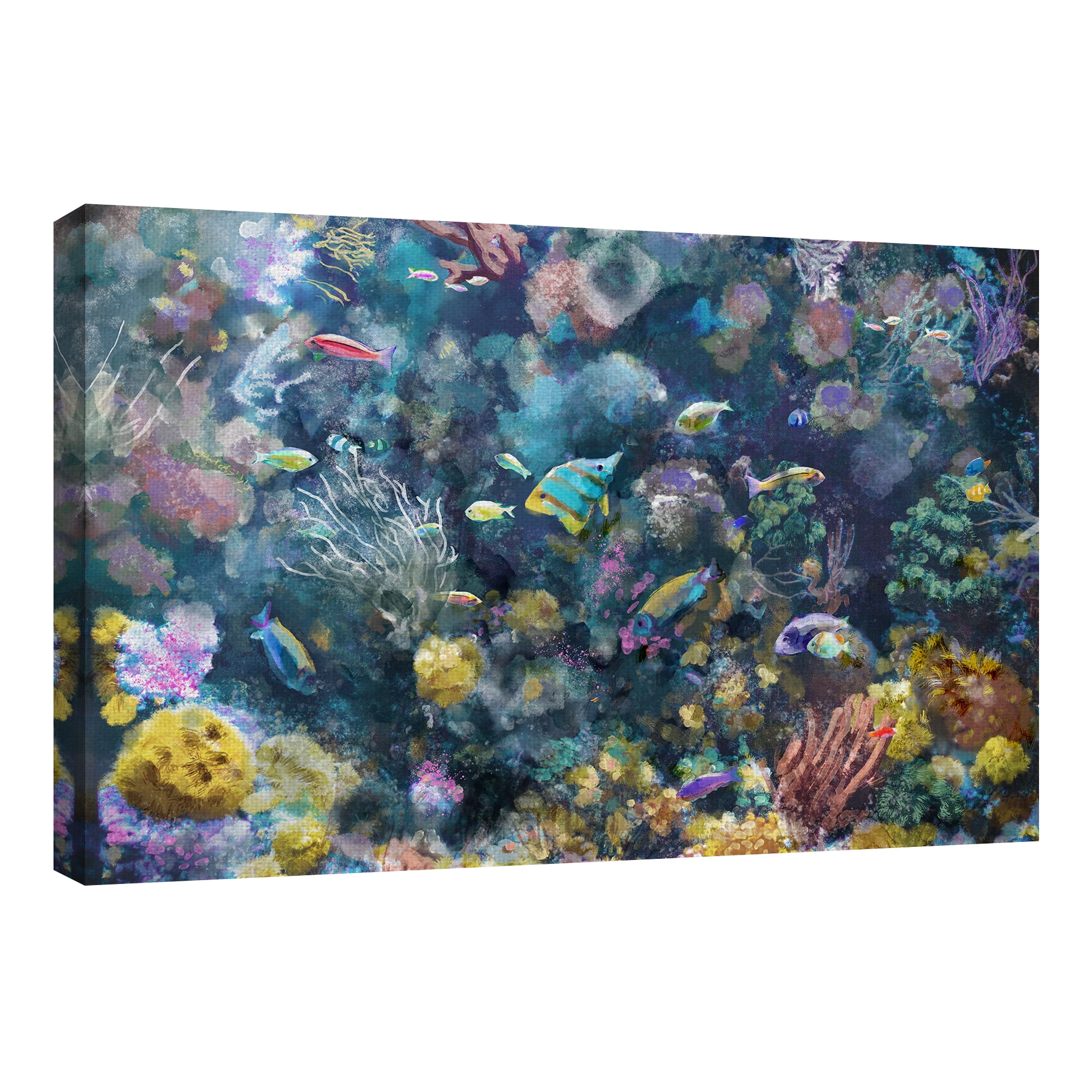 Masterpiece Art Gallery Underwater Colors II Fish Assortment by Studio Arts Canvas Art Print