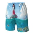 thumbnail image 5 of Kll Lighthouse Sea Port Men'S Casual Summer Beach Shorts Hawaiian Shorts With Pockets-Large, 5 of 9
