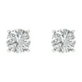 thumbnail image 3 of 0.5 ct Screw-Back Stud Earrings for Women | 4.0mm Round Cut Moissanite | 18K White Gold, 3 of 5