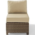 thumbnail image 2 of Afuera Living Wicker Armless Patio Chair in Brown and Sand Finish, 2 of 7