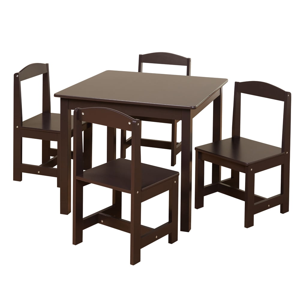 TMS Hayden Kid's 5Piece Table and Chairs Set, Brown