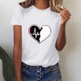 thumbnail image 4 of Diufon Hauts de la Saint-Valentin pour Femmes, Tunique Décontractée à Manches Courtes, Chandail à Col Rond, Blouse Tendance Mignonne à Imprimé Graphique, 4 of 6