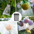 thumbnail image 2 of Bolsas de protección de frutas Uxcell 200 Pack - Bolsas de red para frutas de 4x6 pulgadas con cordón aplicables a plantas (Negro), 2 of 7