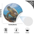 thumbnail image 4 of Coolnut Round Braided Placemats Set of 4,Sea Turtle Washable Dining Table Durable PVC 15 Inch Non-Slip Heat Resistant Place Mats for Table Decor Home Decor, 4 of 7