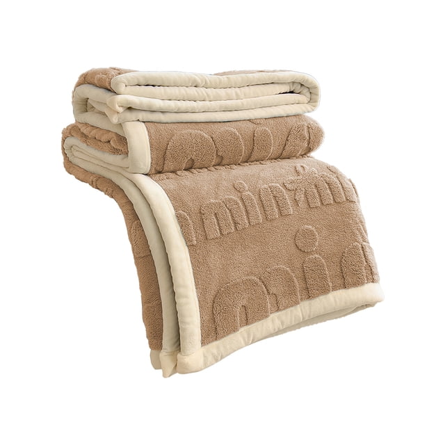 Flannel Blanket 59.06 in x 39.37 in Solid Color Polyester Carved Floral Design Multi Functional Coverlet