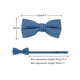thumbnail image 3 of INSPIRE CHIC Conjunto de Pañuelo de Bolsillo para Hombre Corbata Sólida Corbatas de Pajarita Pre-atadas Conjunto de Invierno Fiesta Azul Marino, 3 of 6