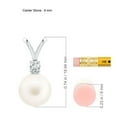 thumbnail image 3 of ANGARA Freshwater Cultured Pearl V-Bale Pendant in Platinum for Women | June Birthstone, Birthday, Anniversary, Jewelry Gift for Women | Pearl Necklace, 3 of 8