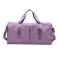 thumbnail image 3 of Guardurnaity Bolsa de gimnasio con bolsillos para Fitness, organizador de ropa de Yoga impermeable, soporte de almacenamiento de equipaje portátil Envolturas para manijas de equipaje Púrpura, 3 of 6