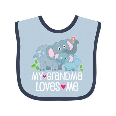 

Inktastic My Grandma Loves Me Baby Outfit Gift Baby Boy or Baby Girl Bib