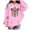 Pink, variant on Girls Graphic Hoodies Size 4-70 Years Long Sleeve Cartoon Print Pullover Hooded Sweatshirt Cute Casual Tops for Girl(3-4 Years,Grey)