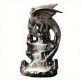 thumbnail image 6 of 1pc Dragon Ceramic Waterfall Incense Holder - Add A Magical Touch To Your Home Decor! Zen Meditation Decor (Without Incense), 6 of 7