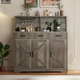 thumbnail image 1 of Kojooin Large Buffet Storage Cabinet, Farmhouse Kitchen Sideboard Buffet with 3 Drawers and 3 Doors, Wood Wine Bar Coffee Bar Cabinet with Microwave Stand for Kitchen, Living Room, 1 of 8