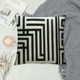 thumbnail image 2 of GOSMITH  Black White Outdoor Indoor Textured Throw Pillow Cover, Square Farmhouse Geometric Decorative Cushion Pillowcase for Garden Patio Porch Sofa Couch Furniture Decor Geometric, 2 of 5