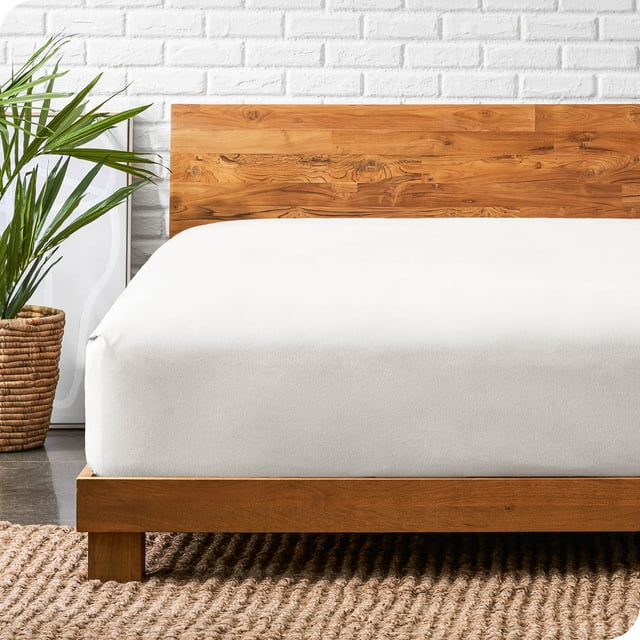Bare Home Drap-Housse en Flanelle 100 % Coton - Poche Profonde - Très Grand, Blanc