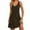 Brown #2, variant on Women Dresses Party Elegant Stripe Print Loose Sleeveless V Neck Dress With Pocket for Special Occasions Summer Spring