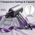 thumbnail image 5 of 2000W Ionic Hair Dryer, Foldable Fast Drying Blow Dryer with Diffuser & Concentrator Nozzles for Home and Travel Use, Grey, 5 of 8
