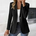 thumbnail image 2 of ManxiVoo Veste en Velours Côtelé Intemporelle pour Femme Blazer Coupe Décontractée pour le Travail Tenue Décontractée Manches Longues Manteau Confortable Structuré Taille m Noir, 2 of 4
