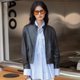 thumbnail image 5 of Chaqueta de piel auténtica sólida para mujer, tendencia 2024, abrigo de piel de oveja natural corto informal de un solo pecho con cuello redondo elegante de alta gama, 5 of 5