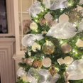 thumbnail image 2 of Dosaele Christmas Gloss Glitter Mesh Ribbon Gift Wrapping Christmas Tree Wreath Mesh DIY Farmhouse Party Decorations 29.52ft, 2 of 19