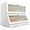 White, variant on Bread Box for Kitchen Countertop: 2-Tier Bamboo Large Bread Storage Container,Brown