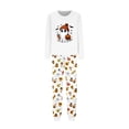 thumbnail image 5 of Onlypjs Family Halloween Pajamas Matching Sets Ghost Pumpkin Print Long Sleeve White Tops and Allover Halloween Pants 2 Piece Holiday Sleepwear Set, 5 of 5